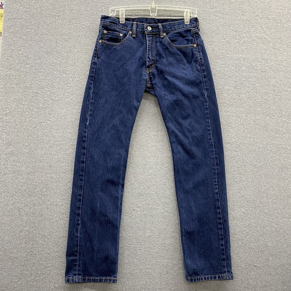 Levi’s 505 Men’s Jeans 32x32 Dark Wash Regular Fit Straight Leg Denim Classic